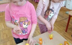 przedszkolaki przygotowują kurczaczki z rzeżuszką