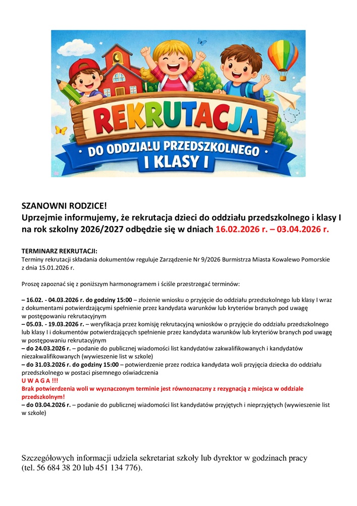 informacja o&nbsp;rekrutacji