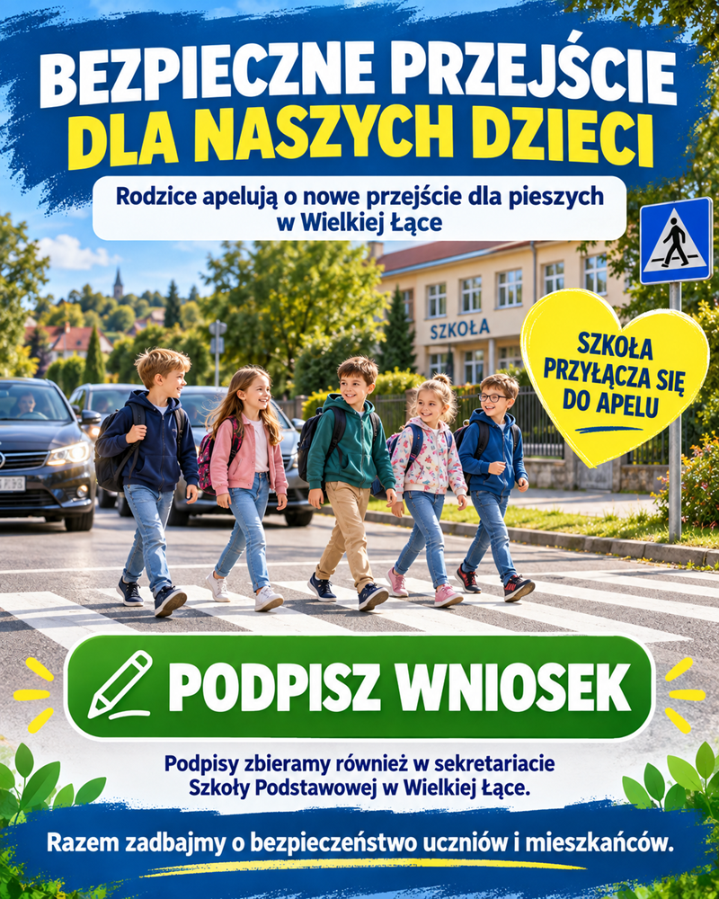 plakat przejście dla pieszych