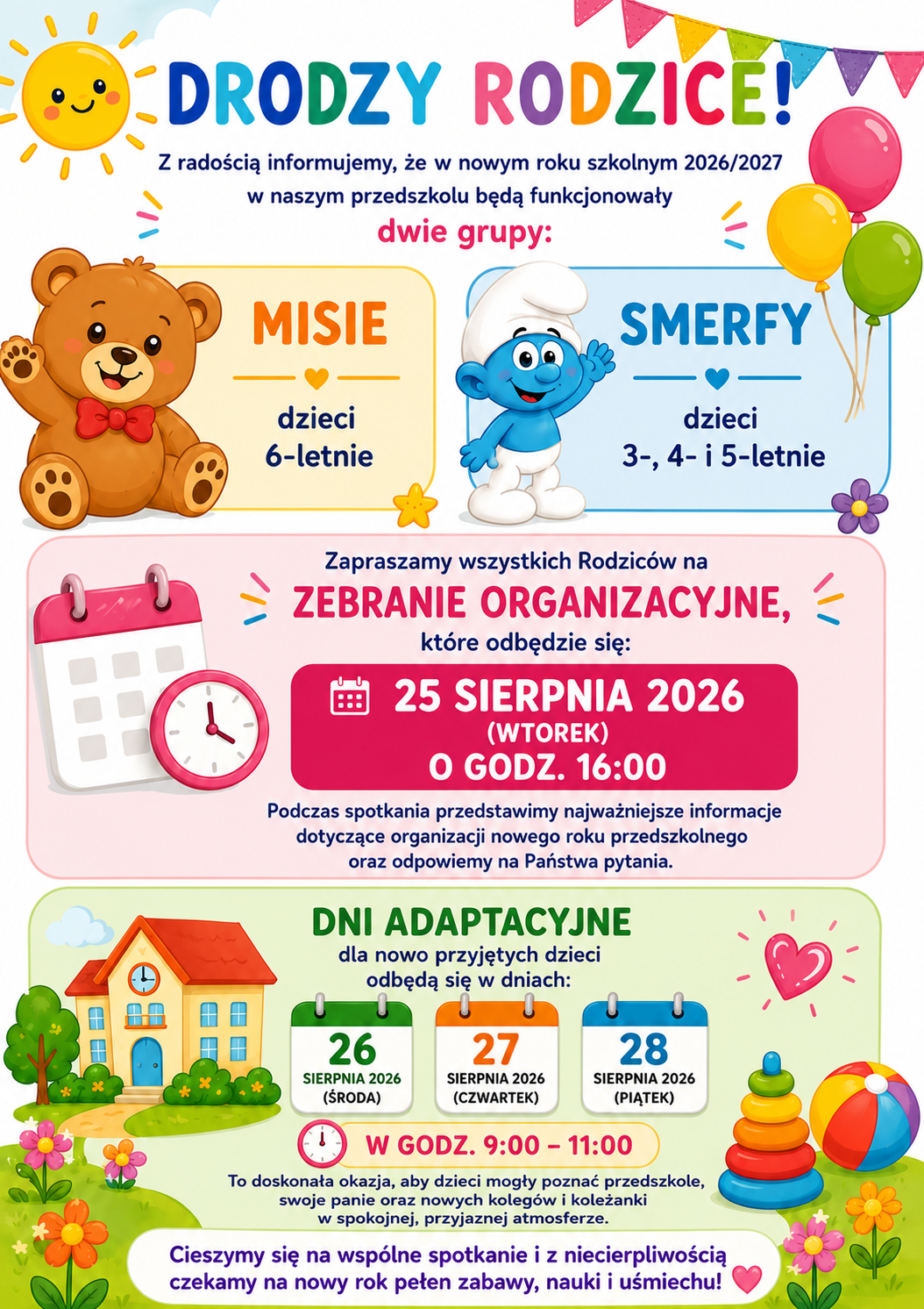 informacja o&nbsp;zebraniu i&nbsp;dniach adaptacyjnych