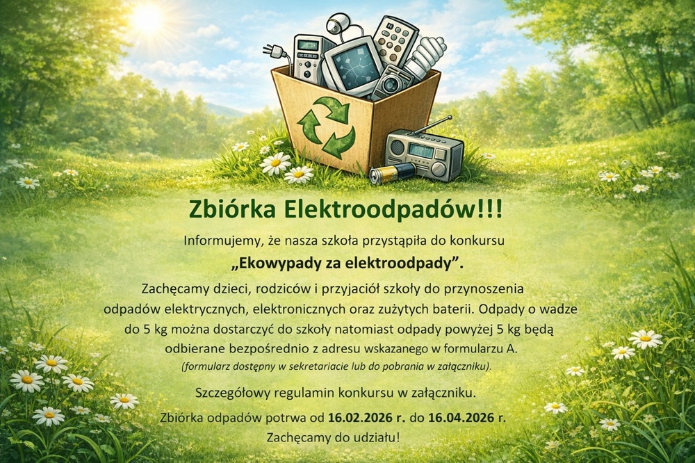 plakat o&nbsp;zbi&oacute;rce odpad&oacute;w