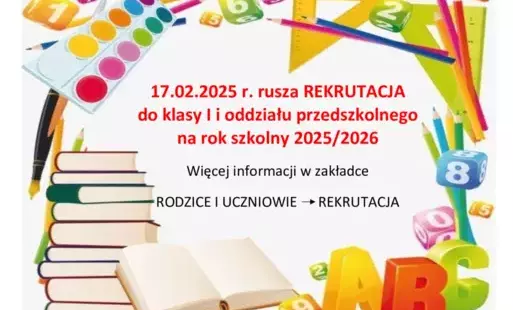 Zdjęcie do Rekrutacja na rok szkolny 2025/2026