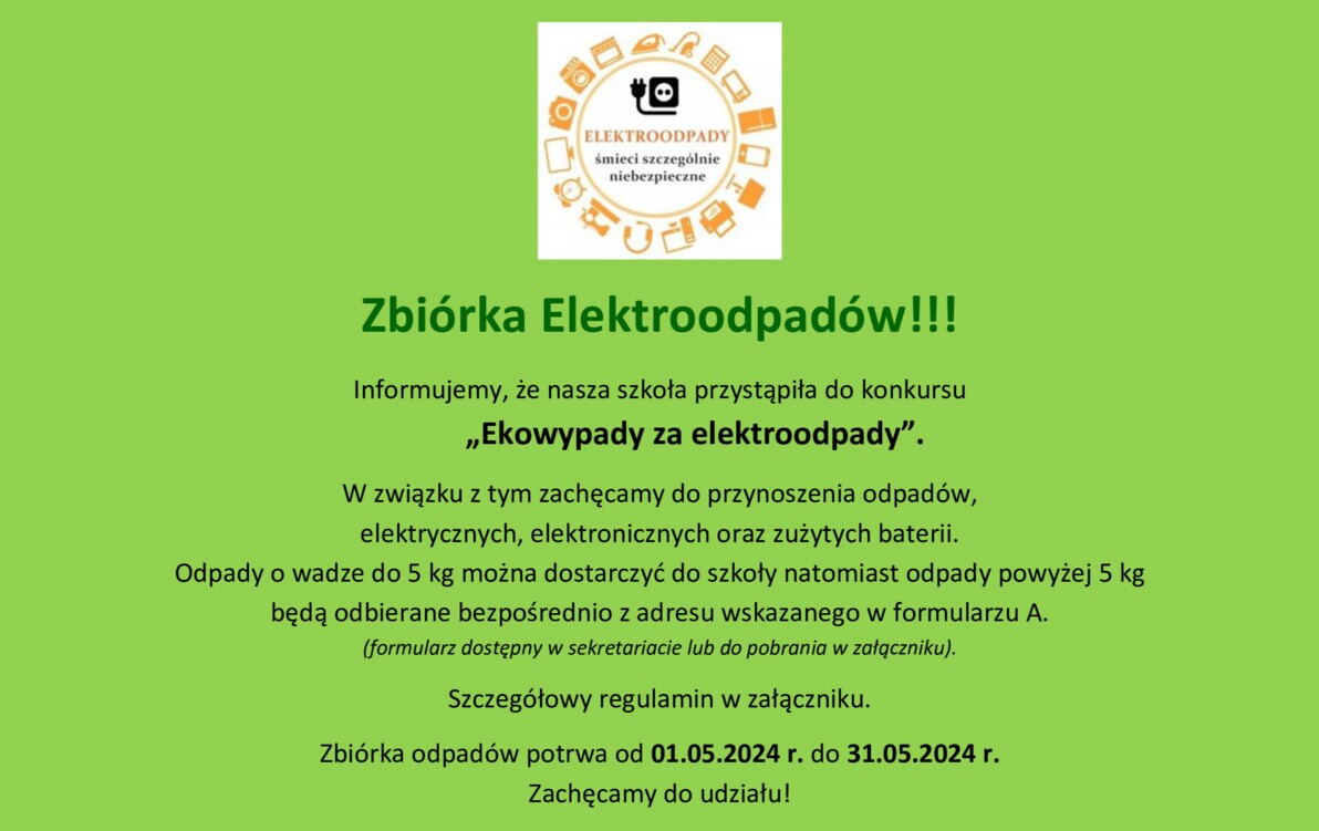 Zdjęcie do Konkurs "Ekowypady za elektroodpady"